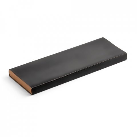 ALIOLI. Kit churrasco em caixa kraft com 2 utens&iacute;lios em a&ccedil;o inox e bambu - Preto