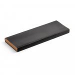 ALIOLI. Kit churrasco em caixa kraft com 2 utens&iacute;lios em a&ccedil;o inox e bambu - Preto