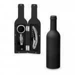 VINET. Conjunto para vinho com tr&ecirc;s componentes em metal