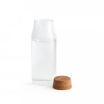 JASMIN 800. Garrafa em vidro borosilicato com tampa de corti&ccedil;a 800 mL - Natural