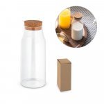 JASMIN 800. Garrafa em vidro borosilicato com tampa de corti&ccedil;a 800 mL
