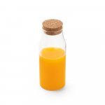 JASMIN 1000. Garrafa em vidro borosilicato com tampa em corti&ccedil;a 1 L - Natural