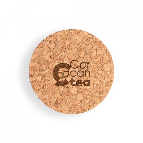 JASMIN 1000. Garrafa em vidro borosilicato com tampa em corti&ccedil;a 1 L - Natural