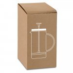 JENSON. Cafeteira em vidro borossilicato com tampa em a&ccedil;o inox (600 mL) - Cromado