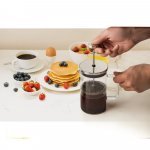 JENSON. Cafeteira em vidro borossilicato com tampa em a&ccedil;o inox (600 mL)