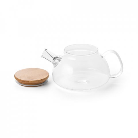 SNEAD. Bule em vidro borossilicato com infusor em a&ccedil;o inox (750 mL) - Natural