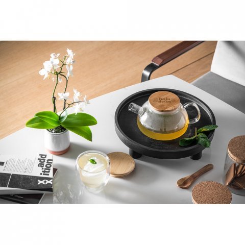 SNEAD. Bule em vidro borossilicato com infusor em a&ccedil;o inox (750 mL)