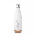 SOLBERG. Garrafa em a&ccedil;o inox de parede dupla t&eacute;rmica, isolada a v&aacute;cuo (560 mL) - Branco