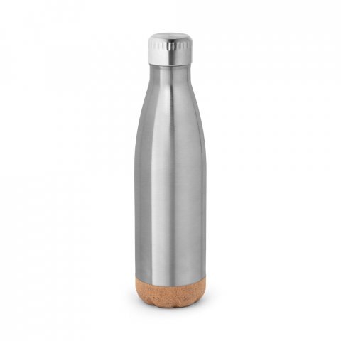 SOLBERG. Garrafa em a&ccedil;o inox de parede dupla t&eacute;rmica, isolada a v&aacute;cuo (560 mL) - Cromado satinado