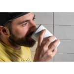 SLIDER. Copo de viagem para sublima&ccedil;&atilde;o em a&ccedil;o inox de parede dupla t&eacute;rmica, isolada a v&aacute;cuo (380 mL)