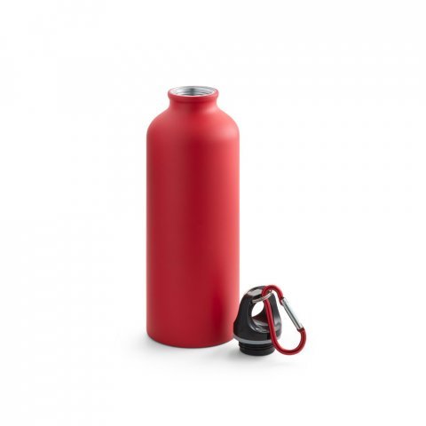 COLLINA. Squeeze em alum&iacute;nio com acabamento mate (540 mL) - Vermelho