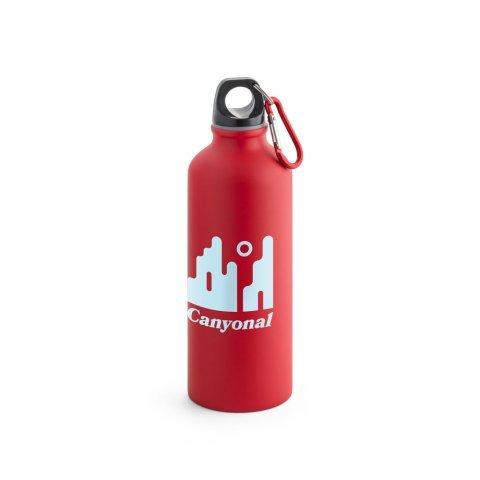 COLLINA. Squeeze em alum&iacute;nio com acabamento mate (540 mL) - Vermelho