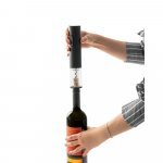 WINERY. Conjunto de saca-rolhas el&eacute;trico e acess&oacute;rios em ABS e TPE - Preto