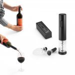 WINERY. Conjunto de saca-rolhas el&eacute;trico e acess&oacute;rios em ABS e TPE