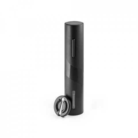 MERLOT. Saca-rolhas el&eacute;trico em ABS com pilhas inclusas - Preto
