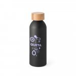 QUETA. Squeeze em alum&iacute;nio com acabamento mate (550 mL) - Preto