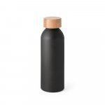 QUETA. Squeeze em alum&iacute;nio com acabamento mate (550 mL) - Preto