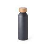 QUETA. Squeeze em alum&iacute;nio com acabamento mate (550 mL) - Cinza escuro