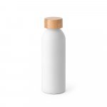 QUETA SOFT. Squeeze em alum&iacute;nio com acabamento emborrachado (550 mL) - Branco