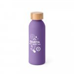 QUETA SOFT. Squeeze em alum&iacute;nio com acabamento emborrachado (550 mL) - Roxo