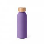 QUETA SOFT. Squeeze em alum&iacute;nio com acabamento emborrachado (550 mL) - Roxo