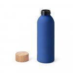 QUETA SOFT. Squeeze em alum&iacute;nio com acabamento emborrachado (550 mL) - Azul marinho