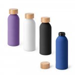 QUETA SOFT. Squeeze em alum&iacute;nio com acabamento emborrachado (550 mL)