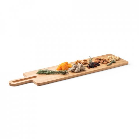 CARAWAY LONG. T&aacute;bua de servir aperitivos em bambu com pega - Natural