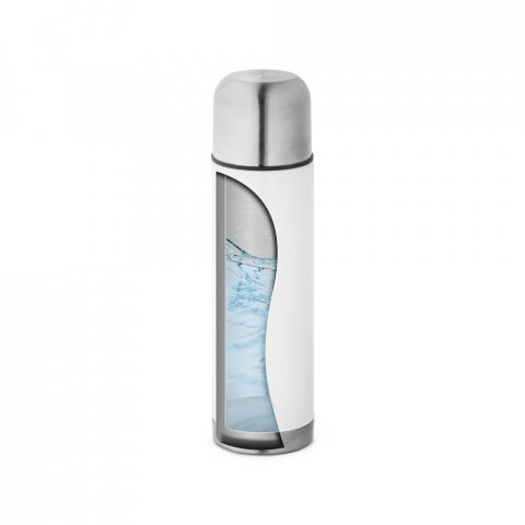 HENDERSON. Squeeze t&eacute;rmico em a&ccedil;o inox 500 mL - Branco