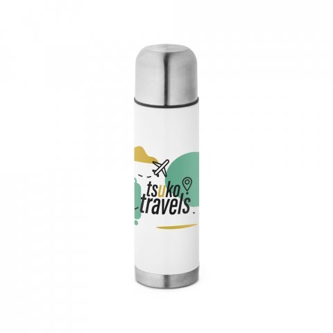 HENDERSON. Squeeze t&eacute;rmico em a&ccedil;o inox 500 mL - Branco