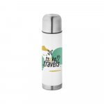 HENDERSON. Squeeze t&eacute;rmico em a&ccedil;o inox 500 mL - Branco