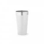 HALPERT. Copo de viagem em a&ccedil;o inox t&eacute;rmico, com parede dupla isolada a v&aacute;cuo (540 mL) - Branco