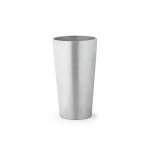HALPERT. Copo de viagem em a&ccedil;o inox t&eacute;rmico, com parede dupla isolada a v&aacute;cuo (540 mL) - Cromado satinado