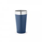 HALPERT. Copo de viagem em a&ccedil;o inox t&eacute;rmico, com parede dupla isolada a v&aacute;cuo (540 mL) - Azul marinho