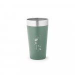 HALPERT. Copo de viagem em a&ccedil;o inox t&eacute;rmico, com parede dupla isolada a v&aacute;cuo (540 mL) - Verde tropa