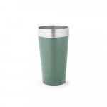 HALPERT. Copo de viagem em a&ccedil;o inox t&eacute;rmico, com parede dupla isolada a v&aacute;cuo (540 mL) - Verde tropa