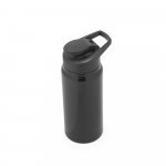 SHAWN. Squeeze esportiva em alum&iacute;nio 100% reciclado com parede simples (660 mL) - Preto