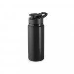 SHAWN. Squeeze esportiva em alum&iacute;nio 100% reciclado com parede simples (660 mL) - Preto