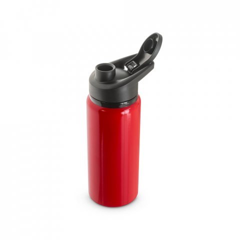 SHAWN. Squeeze esportiva em alum&iacute;nio 100% reciclado com parede simples (660 mL) - Vermelho