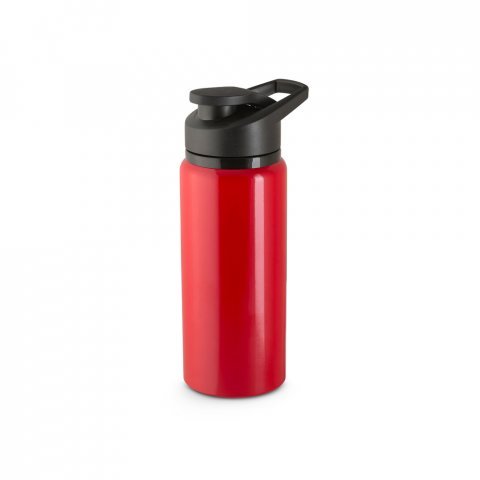SHAWN. Squeeze esportiva em alum&iacute;nio 100% reciclado com parede simples (660 mL) - Vermelho