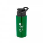 SHAWN. Squeeze esportiva em alum&iacute;nio 100% reciclado com parede simples (660 mL) - Verde