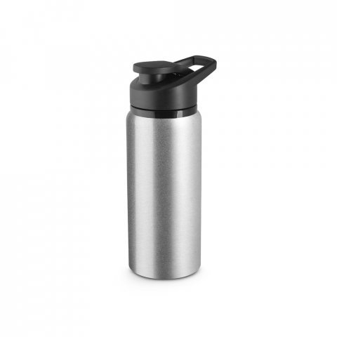 SHAWN. Squeeze esportiva em alum&iacute;nio 100% reciclado com parede simples (660 mL) - Cromado satinado