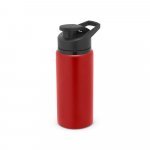 SHAWN SOFT. Squeeze esportiva em alum&iacute;nio com parede simples e acabamento em mate (660 mL) - Vermelho