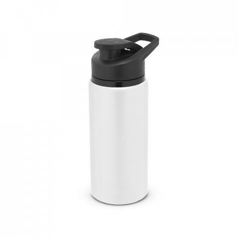 SHAWN SOFT. Squeeze esportiva em alum&iacute;nio com parede simples e acabamento em mate (660 mL) - Branco