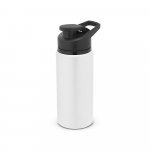 SHAWN SOFT. Squeeze esportiva em alum&iacute;nio com parede simples e acabamento em mate (660 mL) - Branco