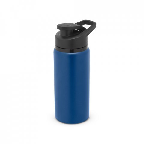 SHAWN SOFT. Squeeze esportiva em alum&iacute;nio com parede simples e acabamento em mate (660 mL) - Azul marinho
