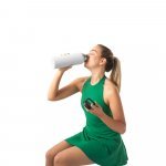 SINNER. Garrafa esportiva em a&ccedil;o inox 90% reciclado com revestimento em p&oacute; (1200 mL) - Branco