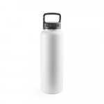 SINNER. Garrafa esportiva em a&ccedil;o inox 90% reciclado com revestimento em p&oacute; (1200 mL) - Branco