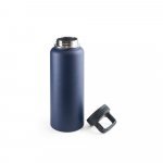 SINNER. Garrafa esportiva em a&ccedil;o inox 90% reciclado com revestimento em p&oacute; (1200 mL) - Azul marinho