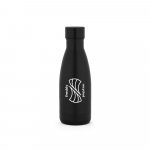 RE-BUFFON S. Garrafa t&eacute;rmica em a&ccedil;o inox 90% reciclado com parede dupla, isolada a v&aacute;cuo com acabamento em mate (400 mL) - Preto